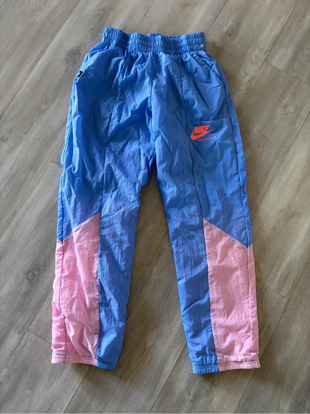 Nike Lavender and Pink Colorblock Kids Windbreaker Pants